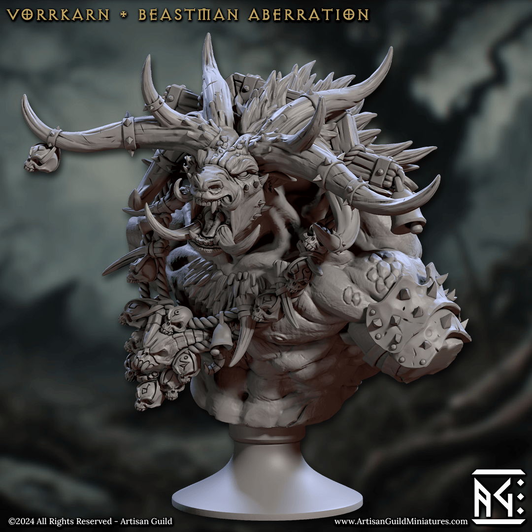 3D Printed Artisan Guild Rise of the Beastmen Bust Set 28mm 32mm - 3D Printing Boss 
