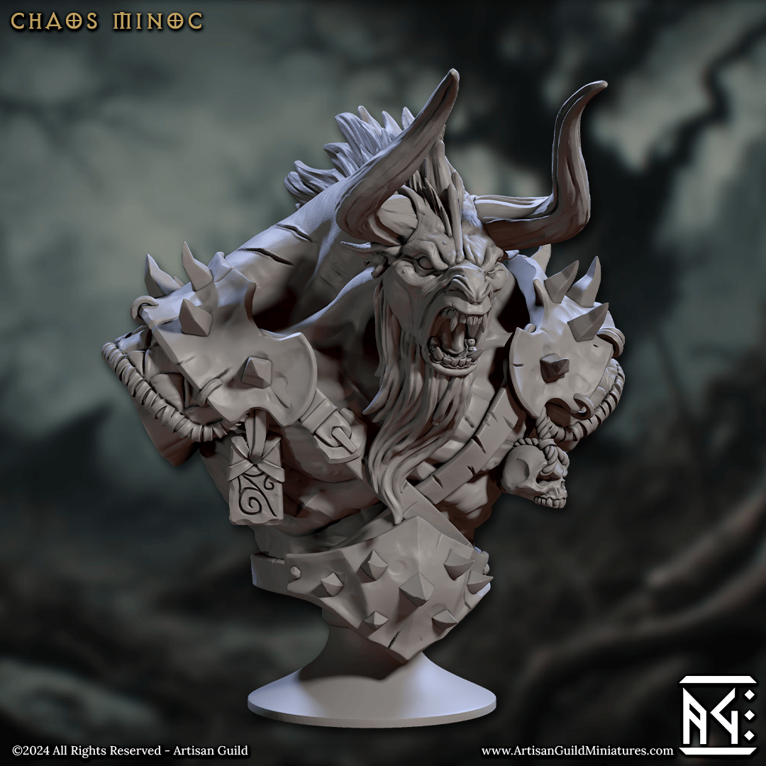 3D Printed Artisan Guild Rise of the Beastmen Bust Set 28mm 32mm - 3D Printing Boss 