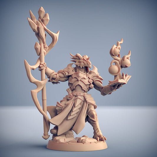 3D Printed Artisan Guild Scramax the Battlemage The Dragonguard 28mm 32mm - 3D Printing Boss 