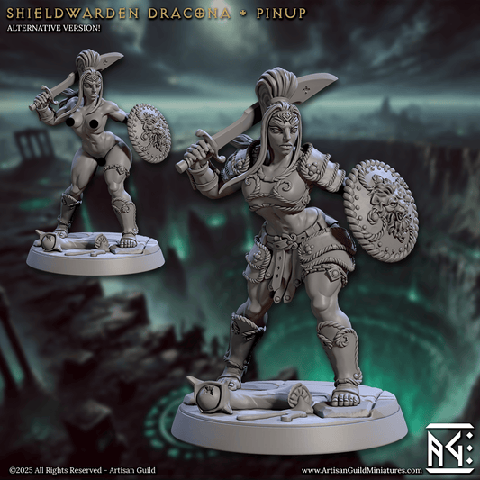 3D Printed Artisan Guild Shieldwarden Dracona Descent into the Hive of the All Seeing 28mm 32mm - 3D Printing Boss 