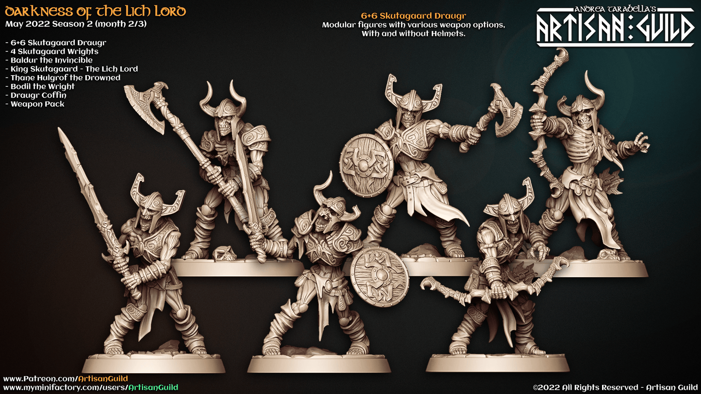 3D Printed Artisan Guild Skutagaard Draugar Darkness of the Lich Lord 28mm 32mm - 3D Printing Boss 