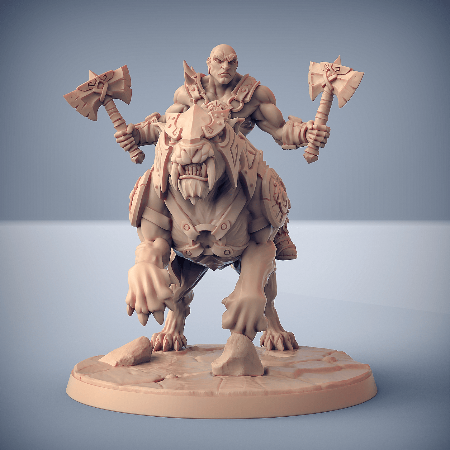 3D Printed Artisan Guild Smilodon Riders Dragonpeak Barbarians 28mm 32mm - 3D Printing Boss 
