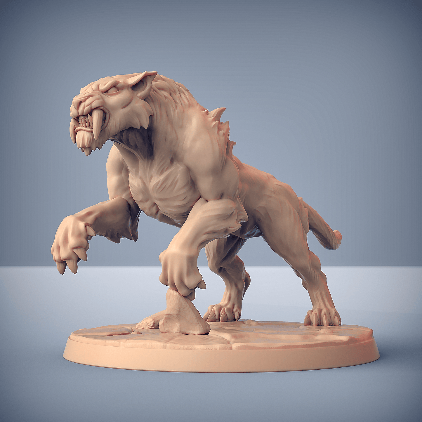 3D Printed Artisan Guild Smilodon Riders Dragonpeak Barbarians 28mm 32mm - 3D Printing Boss 