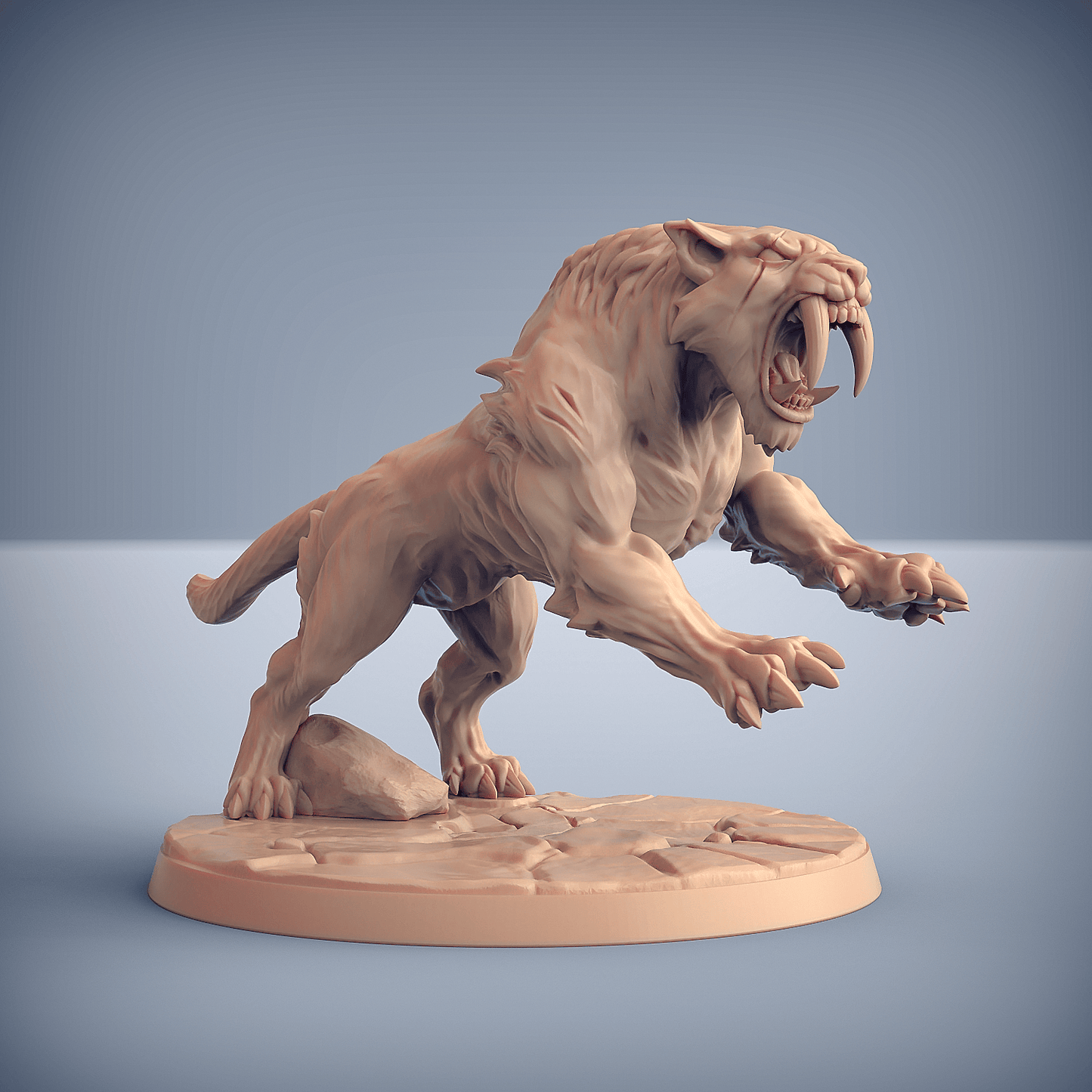 3D Printed Artisan Guild Smilodon Riders Dragonpeak Barbarians 28mm 32mm - 3D Printing Boss 