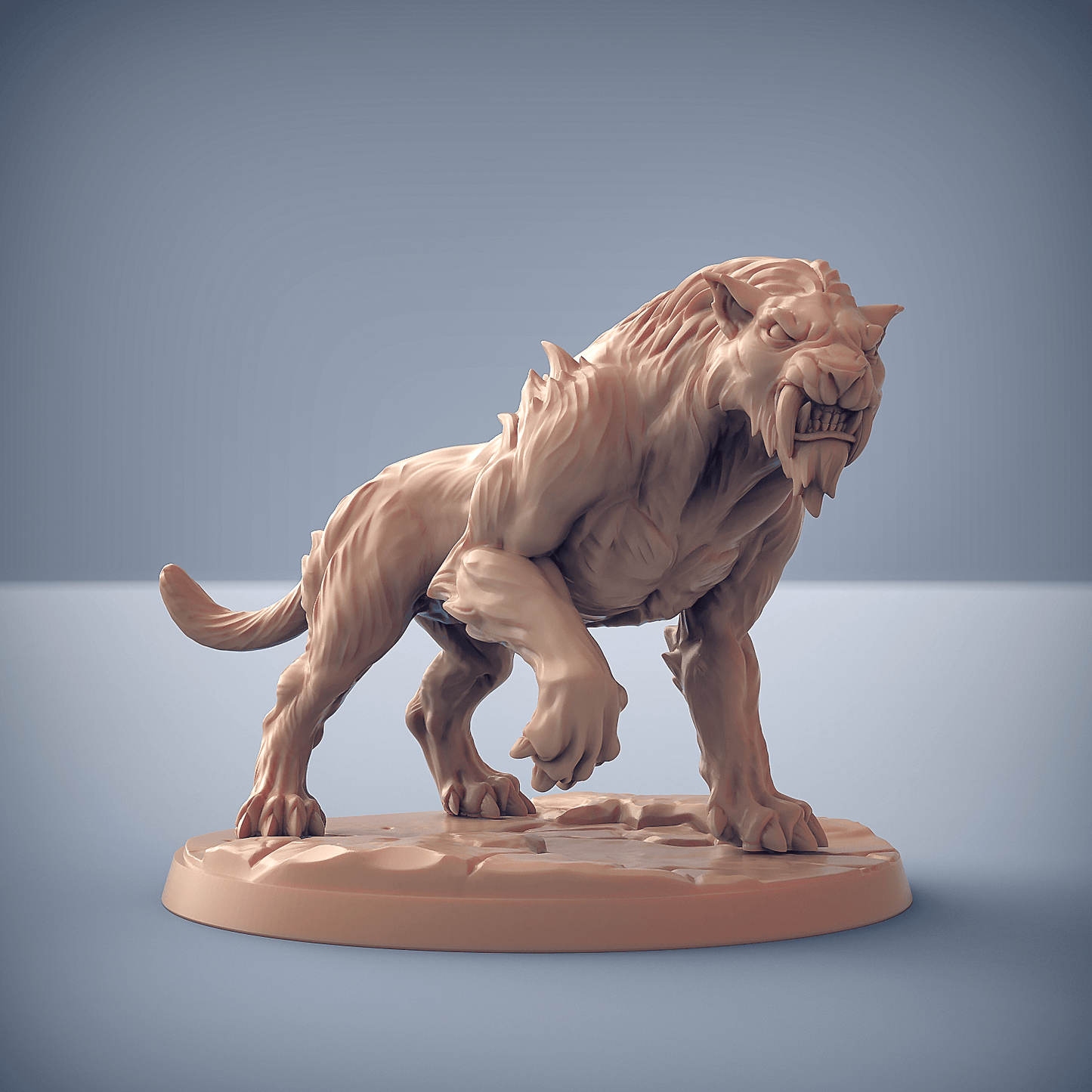 3D Printed Artisan Guild Smilodon Riders Dragonpeak Barbarians 28mm 32mm - 3D Printing Boss 