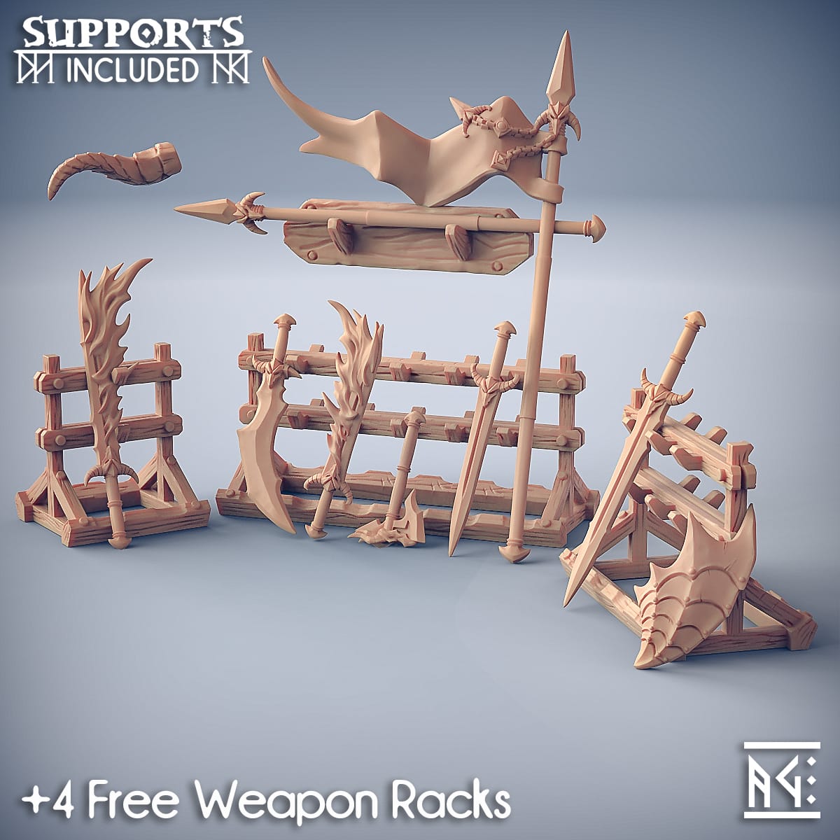 3D Printed Artisan Guild Standalone Dragonguard Weapons Unsupported The Dragonguard 28mm 32mm - 3D Printing Boss 