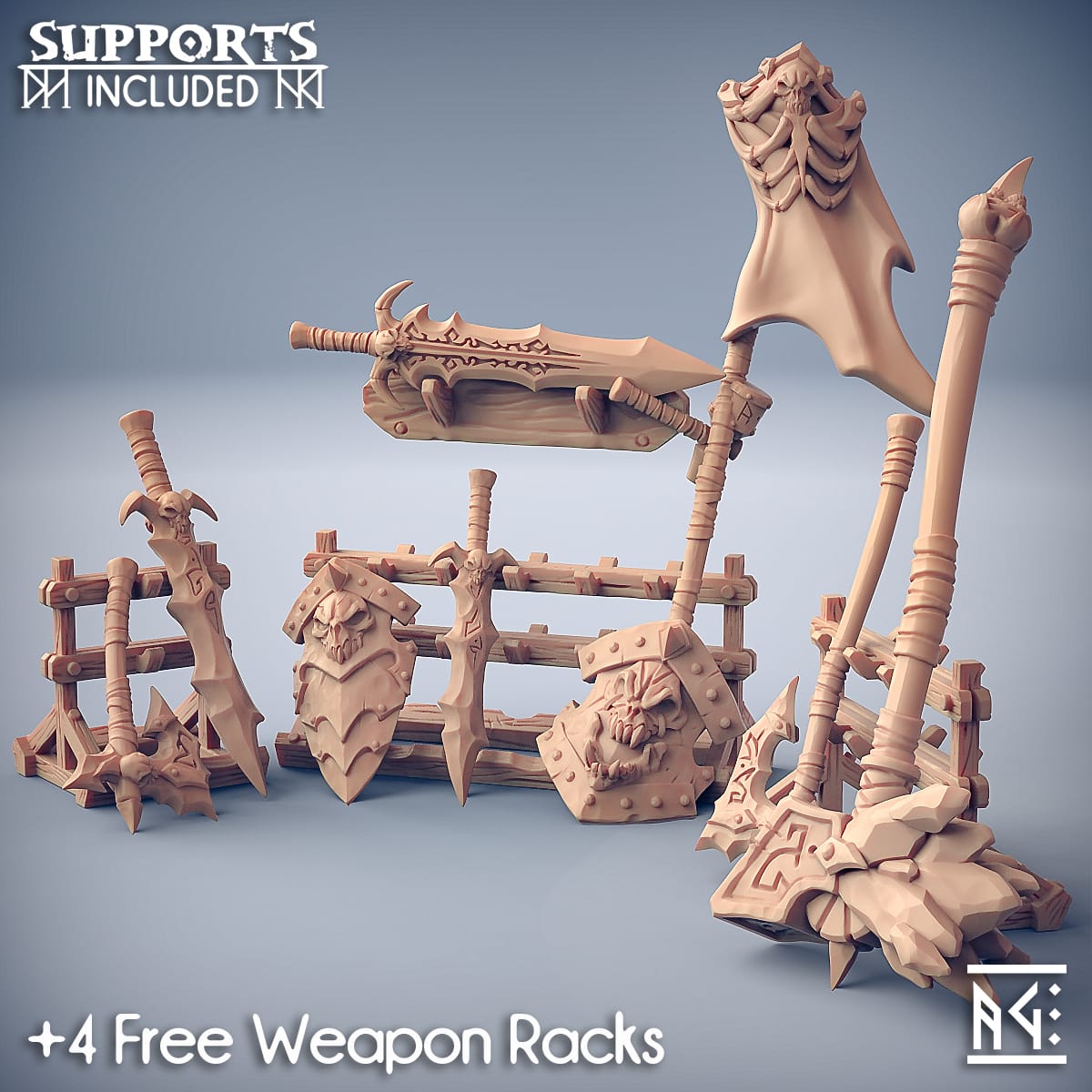 3D Printed Artisan Guild Standalone Frostmetal Clan (Unsupported) Frostmetal Clan 28mm 32mm - 3D Printing Boss 