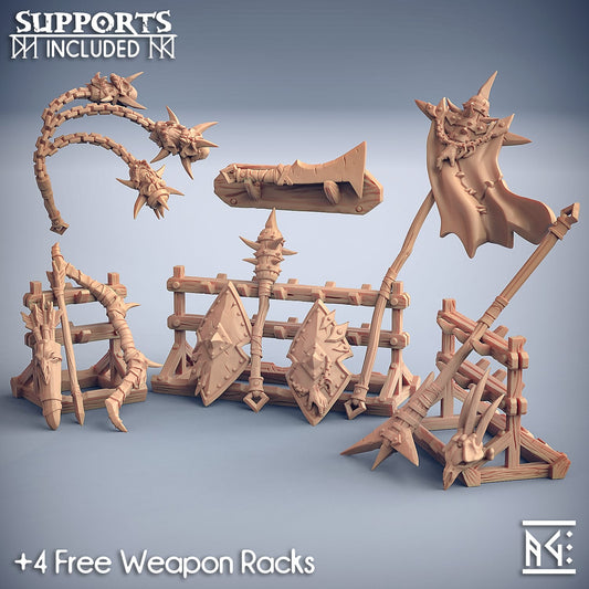 3D Printed Artisan Guild Standalone Hands and Weapons Bonegnasher Gnolls 28mm 32mm - 3D Printing Boss 