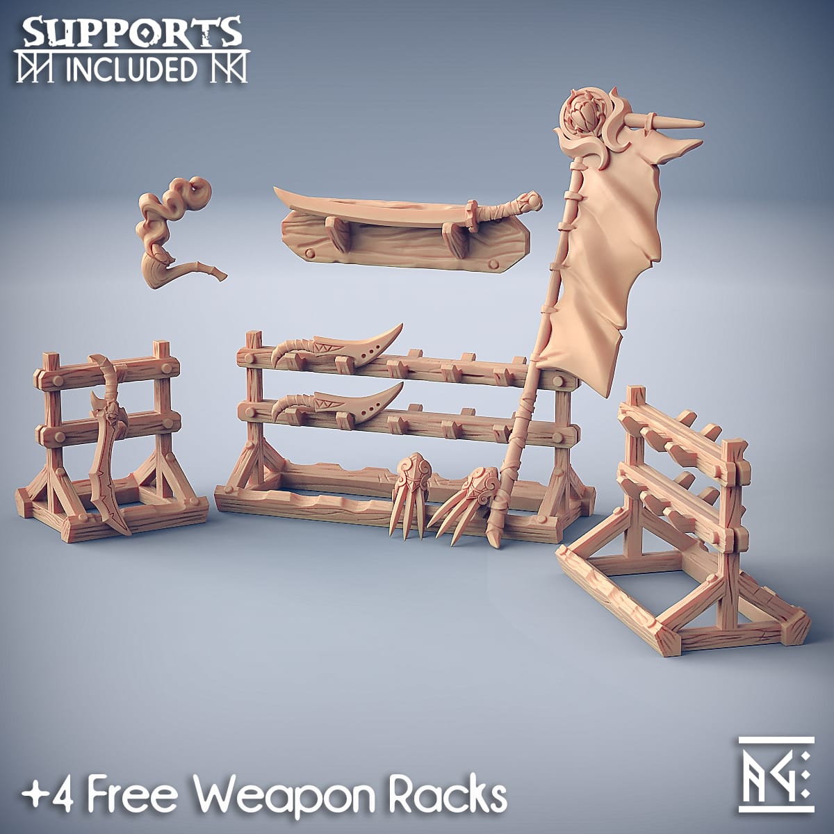 3D Printed Artisan Guild Standalone Rakshakin Weapons Rakshakin Headhunters 28mm 32mm - 3D Printing Boss 