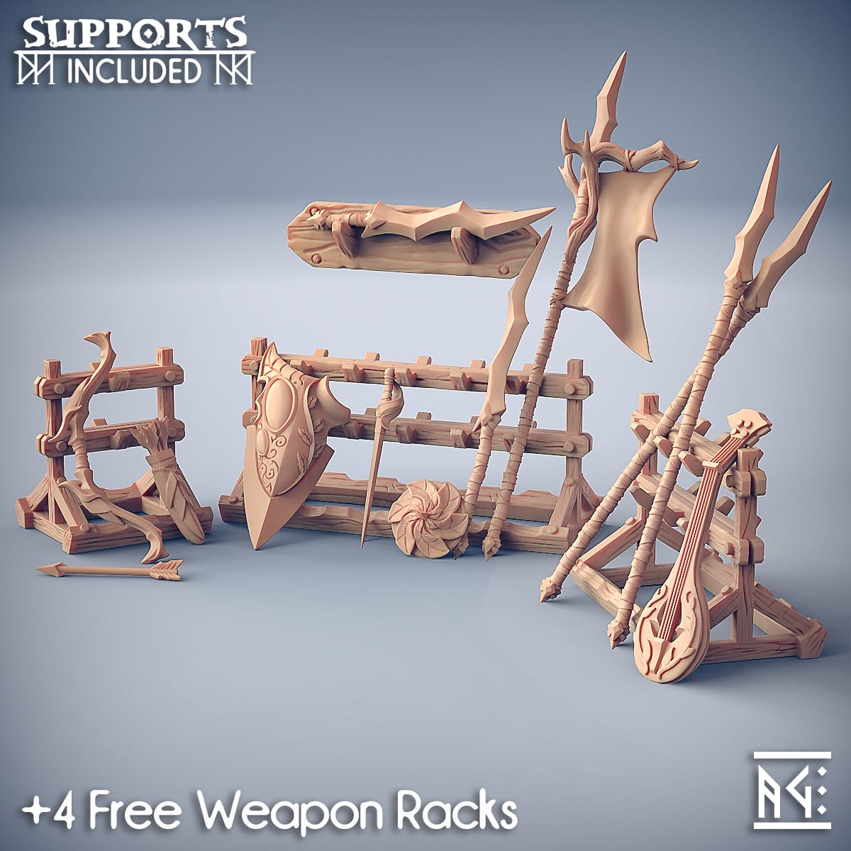 3D Printed Artisan Guild Standalone Sylvan Knights Unsupported Sylvan Knights 28mm 32mm - 3D Printing Boss 