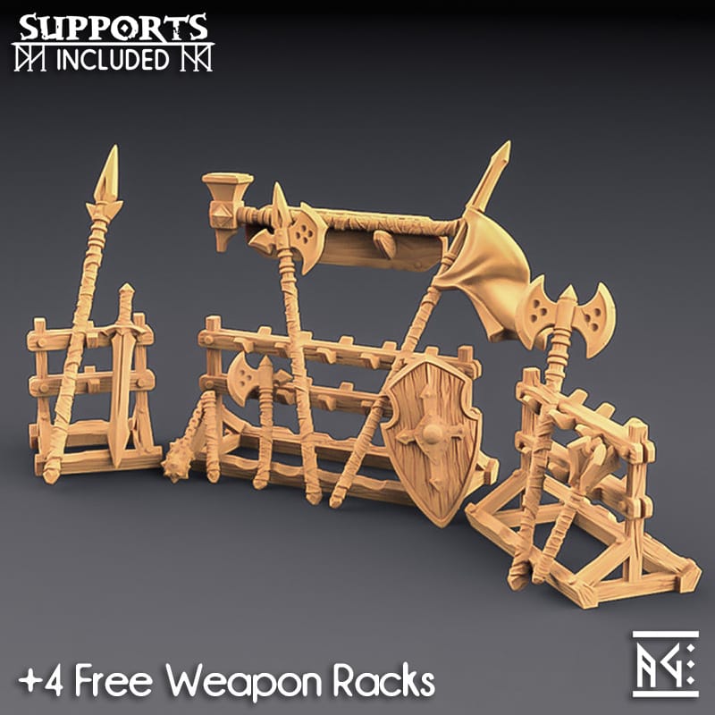 3D Printed Artisan Guild Standalone Weapons Fighters Guild Set 28mm 32mm - 3D Printing Boss 