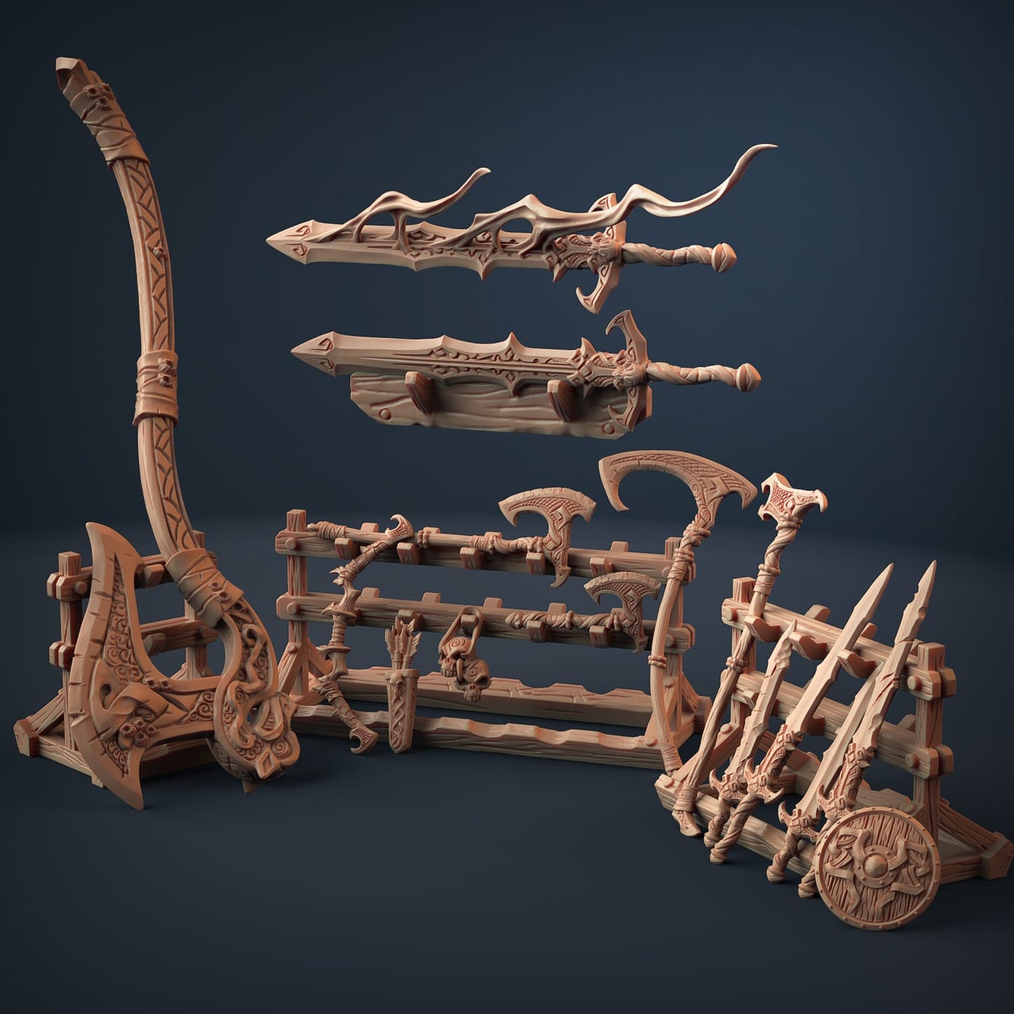 3D Printed Artisan Guild Standalone Weapons Hands Darkness of the Lich Lord 28mm 32mm - 3D Printing Boss 