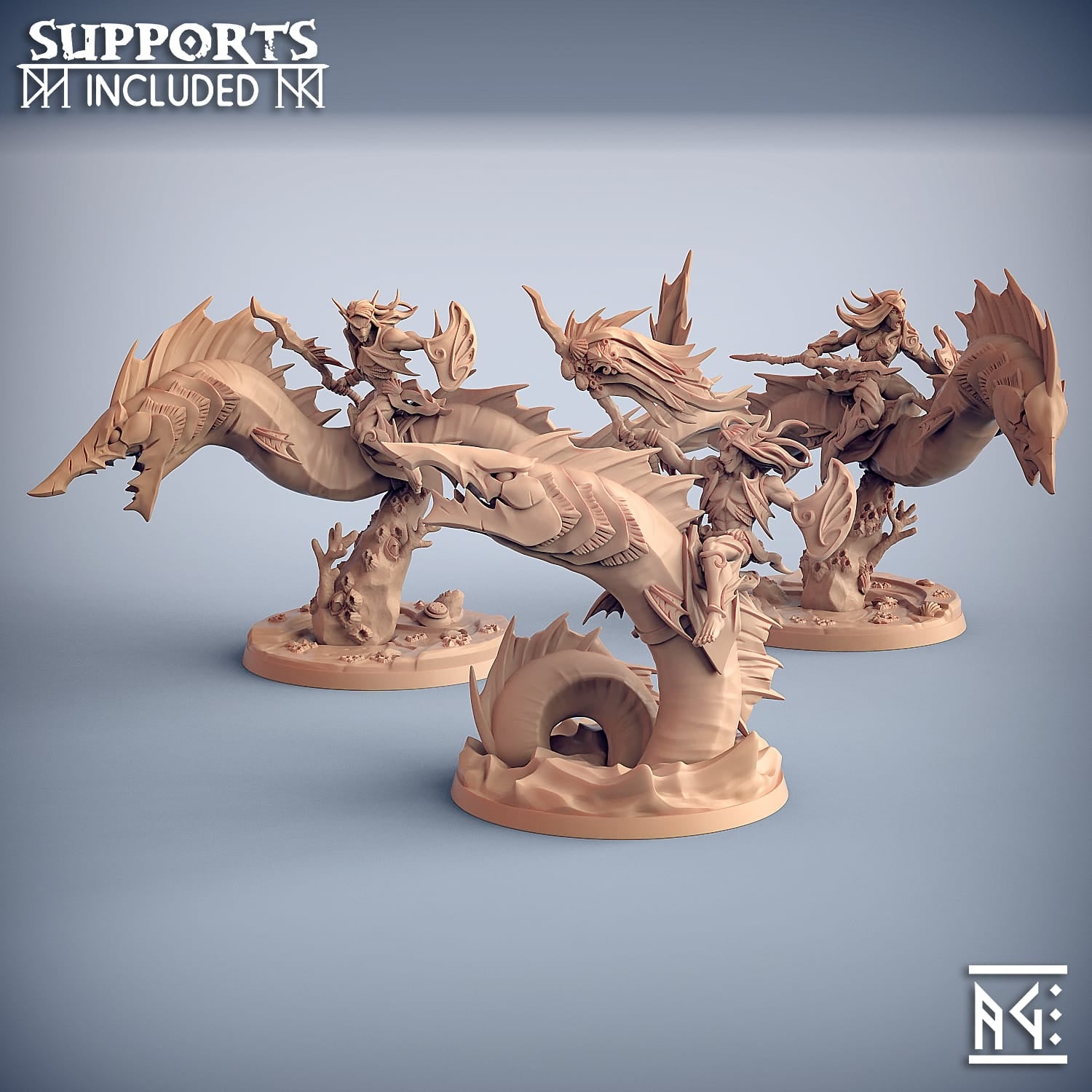 3D Printed Artisan Guild Swordeel Riders Sunken Kingdom 28mm 32mm - 3D Printing Boss 