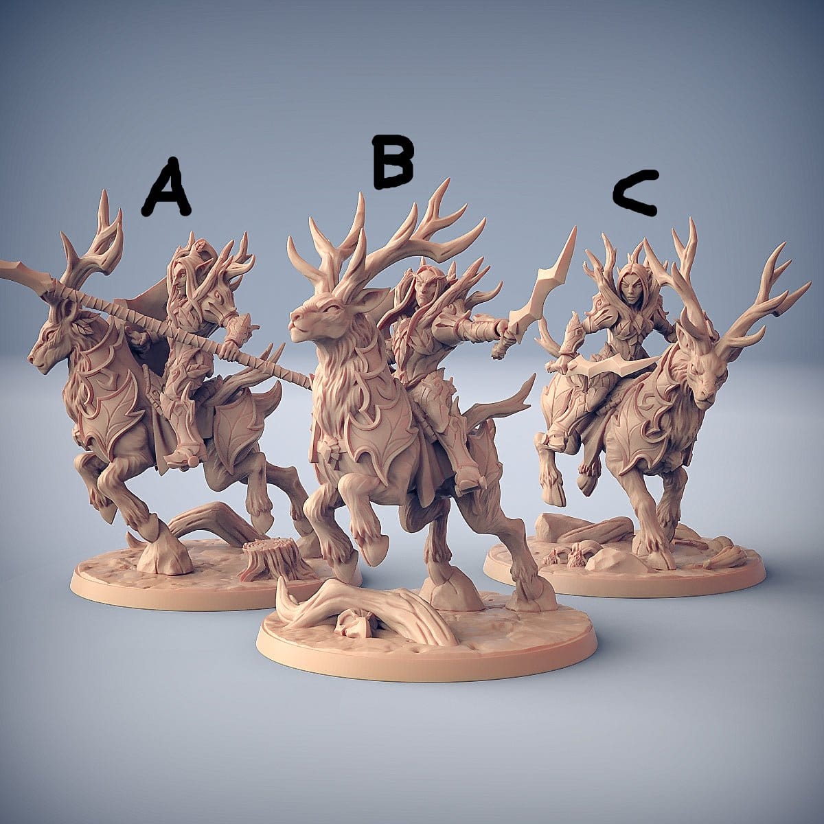 3D Printed Artisan Guild Sylvan Stag Rider Sylvan Knights 28mm 32mm - 3D Printing Boss 