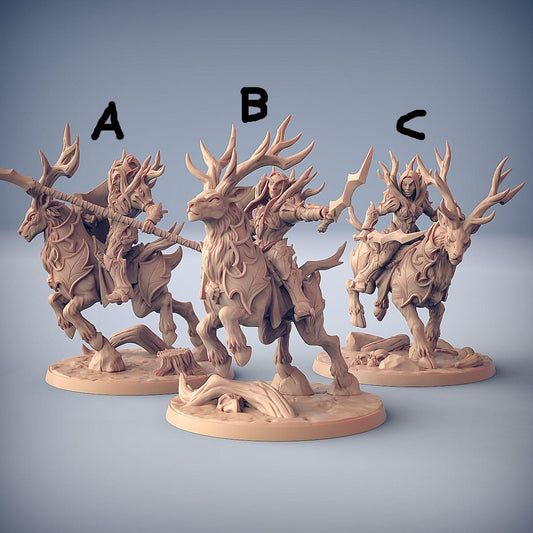 3D Printed Artisan Guild Sylvan Stag Rider Sylvan Knights 28mm 32mm - 3D Printing Boss 