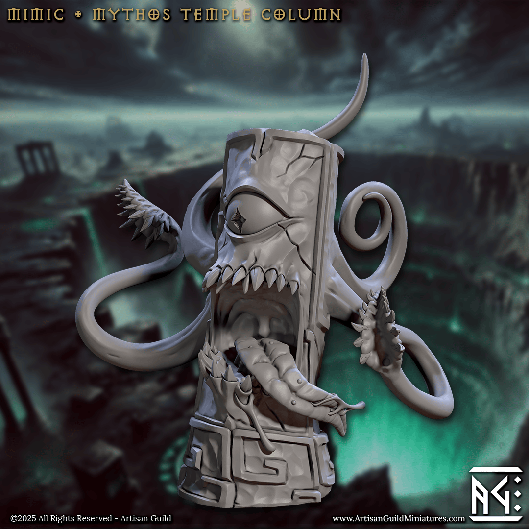 3D Printed Artisan Guild Temple of Mythos Columns Descent into the Hive of the All Seeing 28mm 32mm - 3D Printing Boss 