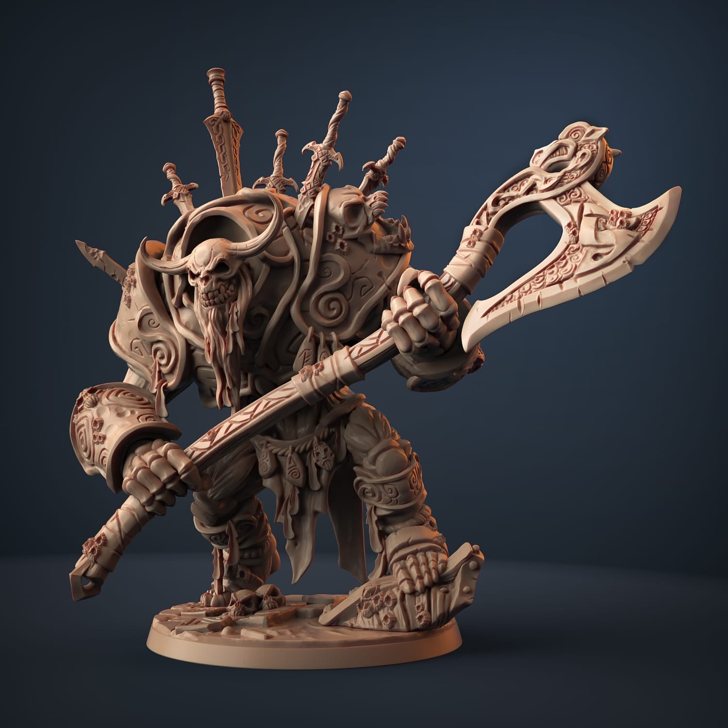 3D Printed Artisan Guild Thane Hulgrof the Drowned Darkness of the Lich Lord 28mm 32mm - 3D Printing Boss 