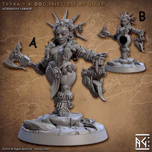 3D Printed Artisan Guild Thyra Blood Priestess of Duum Dwarf Berserkers Set 28mm 32mm - 3D Printing Boss 