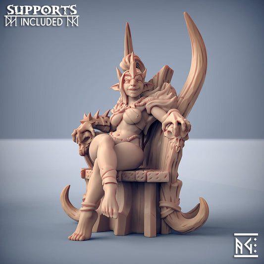 3D Printed Artisan Guild Trixia the Hobgoblin Queen Blackrazor Hobgoblins 28mm 32mm - 3D Printing Boss 