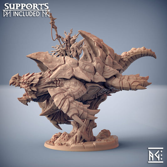 3D Printed Artisan Guild Turtledragon Leviathan Sunken Kingdom 28mm 32mm - 3D Printing Boss 