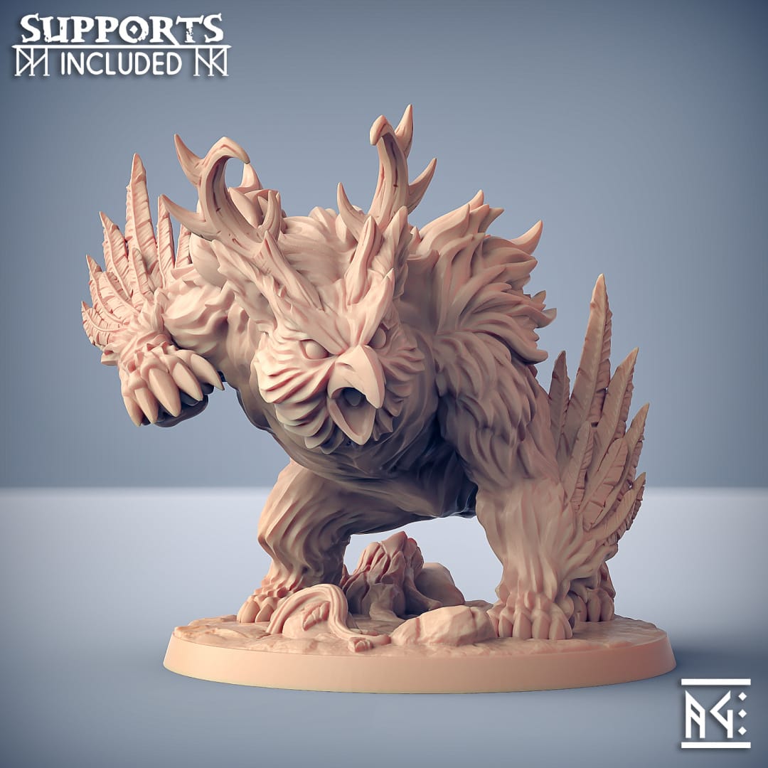 3D Printed Artisan Guild Uldar Druidical Beast Form Deepwood Alfar Set 28mm 32mm - 3D Printing Boss 