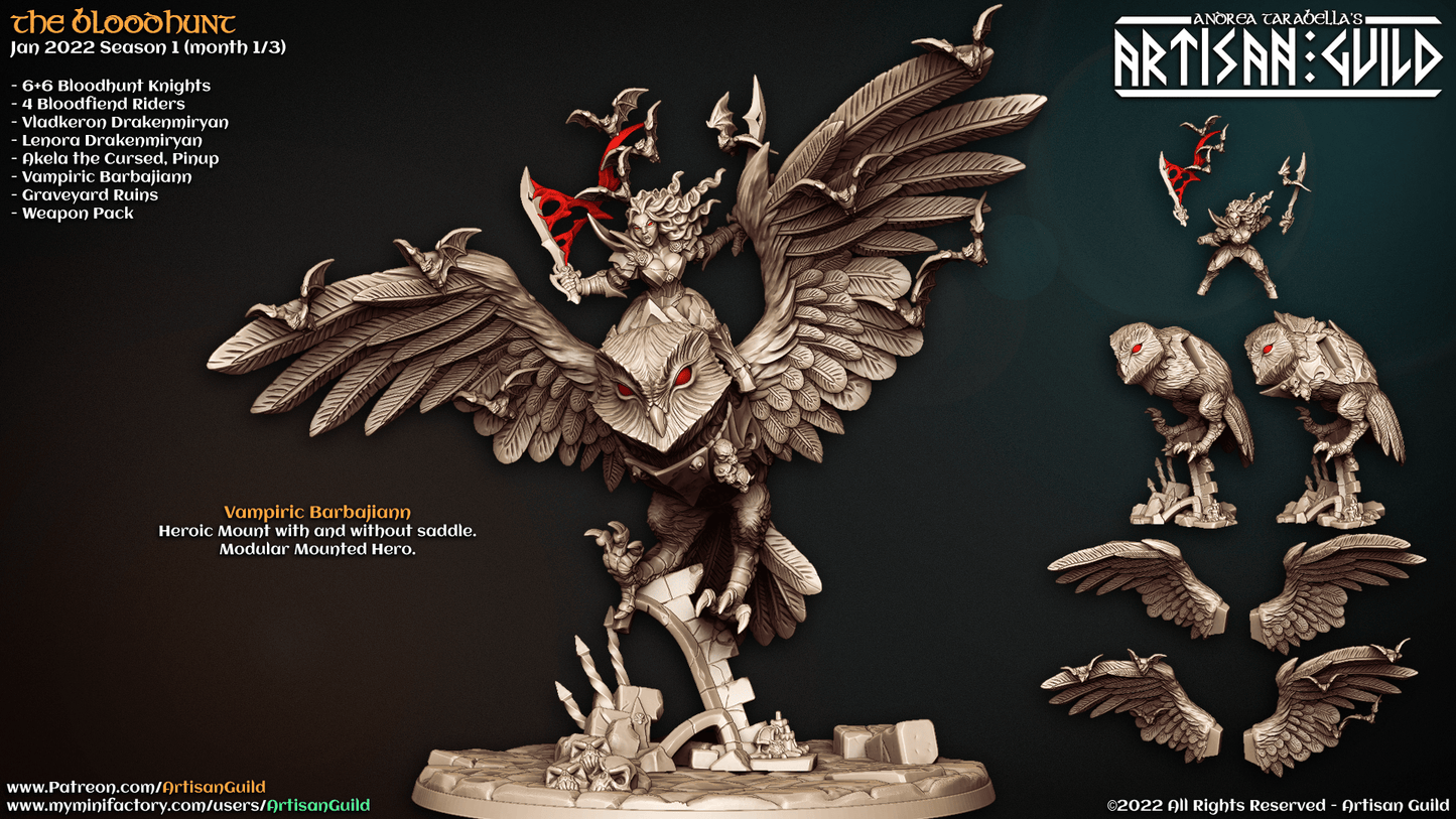 3D Printed Artisan Guild Vampiric Barbajiann The Bloodhunt 28mm 32mm - 3D Printing Boss 