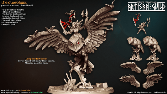 3D Printed Artisan Guild Vampiric Barbajiann The Bloodhunt 28mm 32mm - 3D Printing Boss 