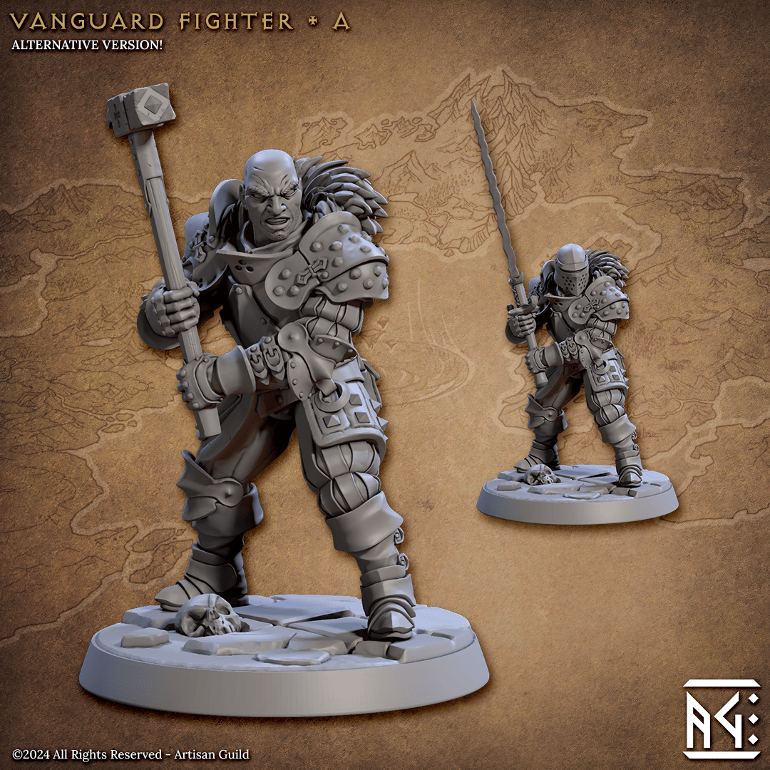 3D Printed Artisan Guild Vanguard Fighters Vanguard Fighters Set 28mm 32mm - 3D Printing Boss 
