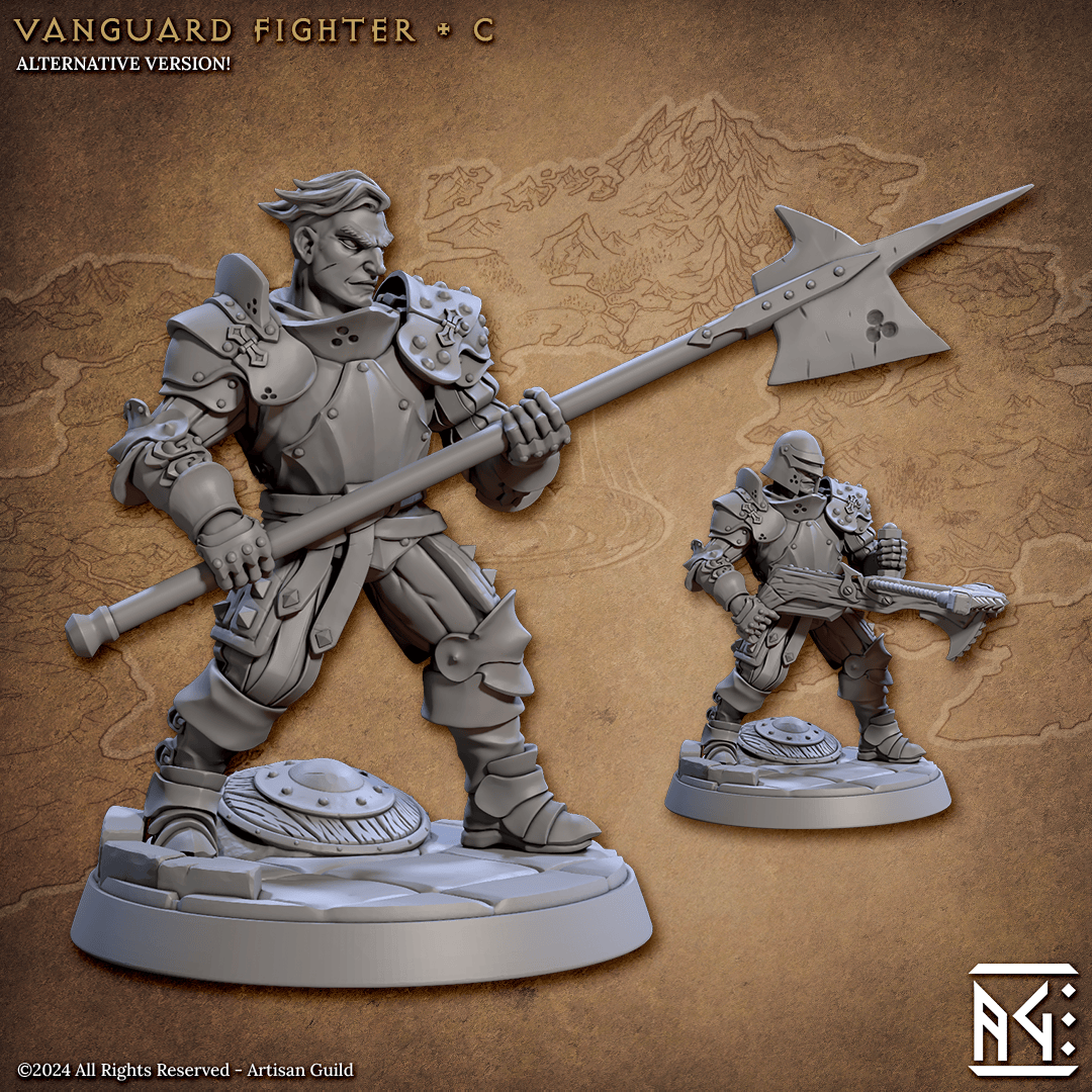 3D Printed Artisan Guild Vanguard Fighters Vanguard Fighters Set 28mm 32mm - 3D Printing Boss 