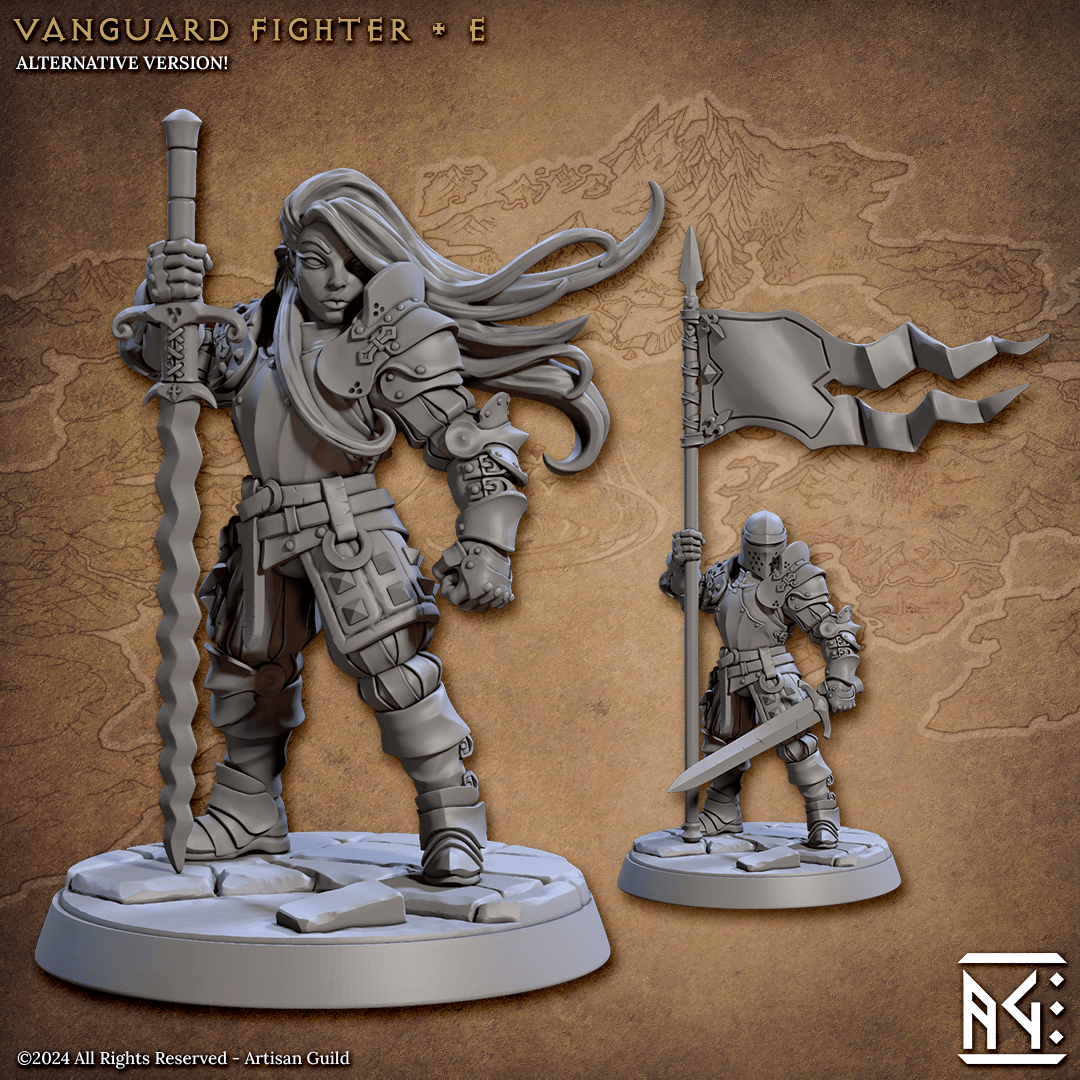 3D Printed Artisan Guild Vanguard Fighters Vanguard Fighters Set 28mm 32mm - 3D Printing Boss 