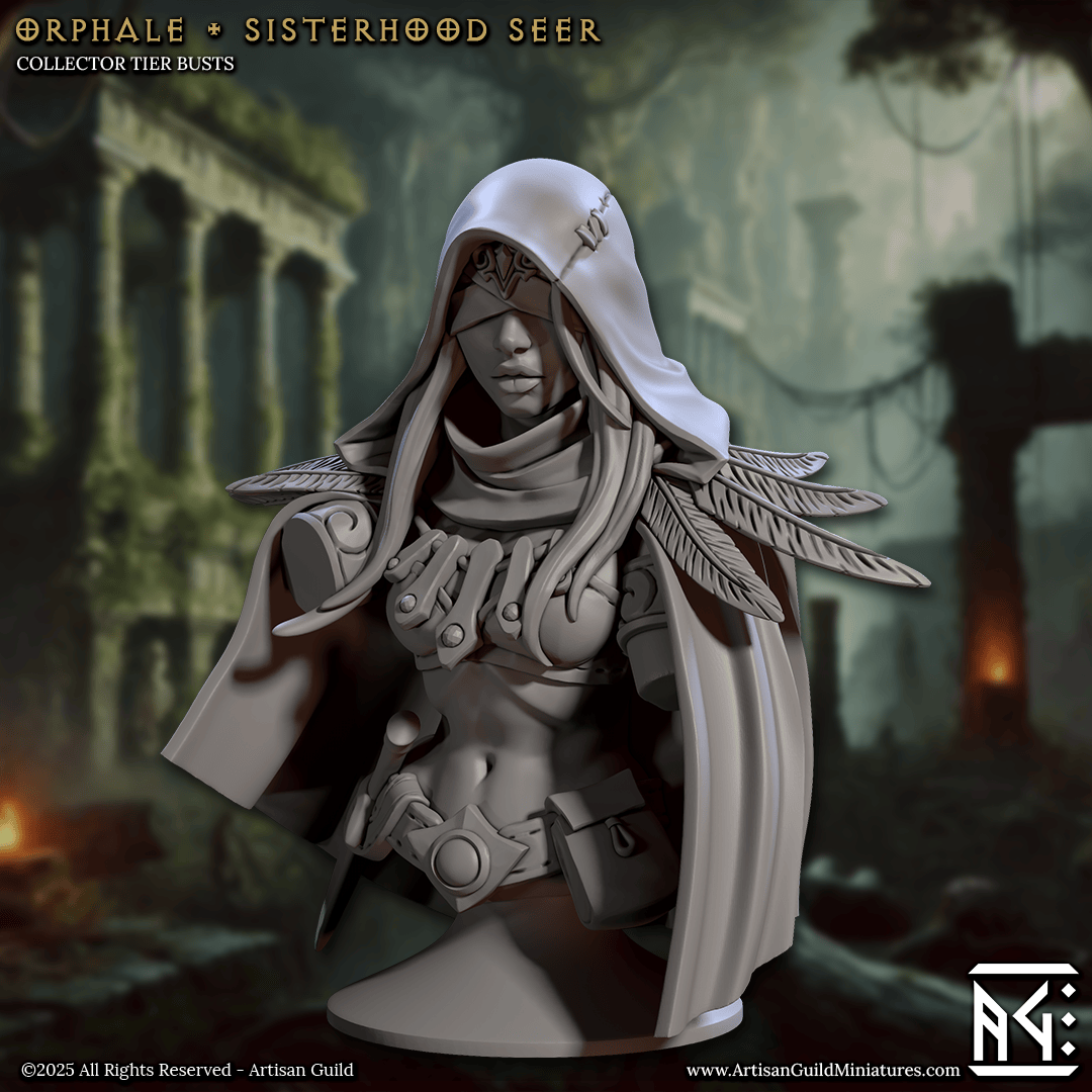 3D Printed Artisan Guild Veiled Sisterhood Bust Set 28mm 32mm - 3D Printing Boss 