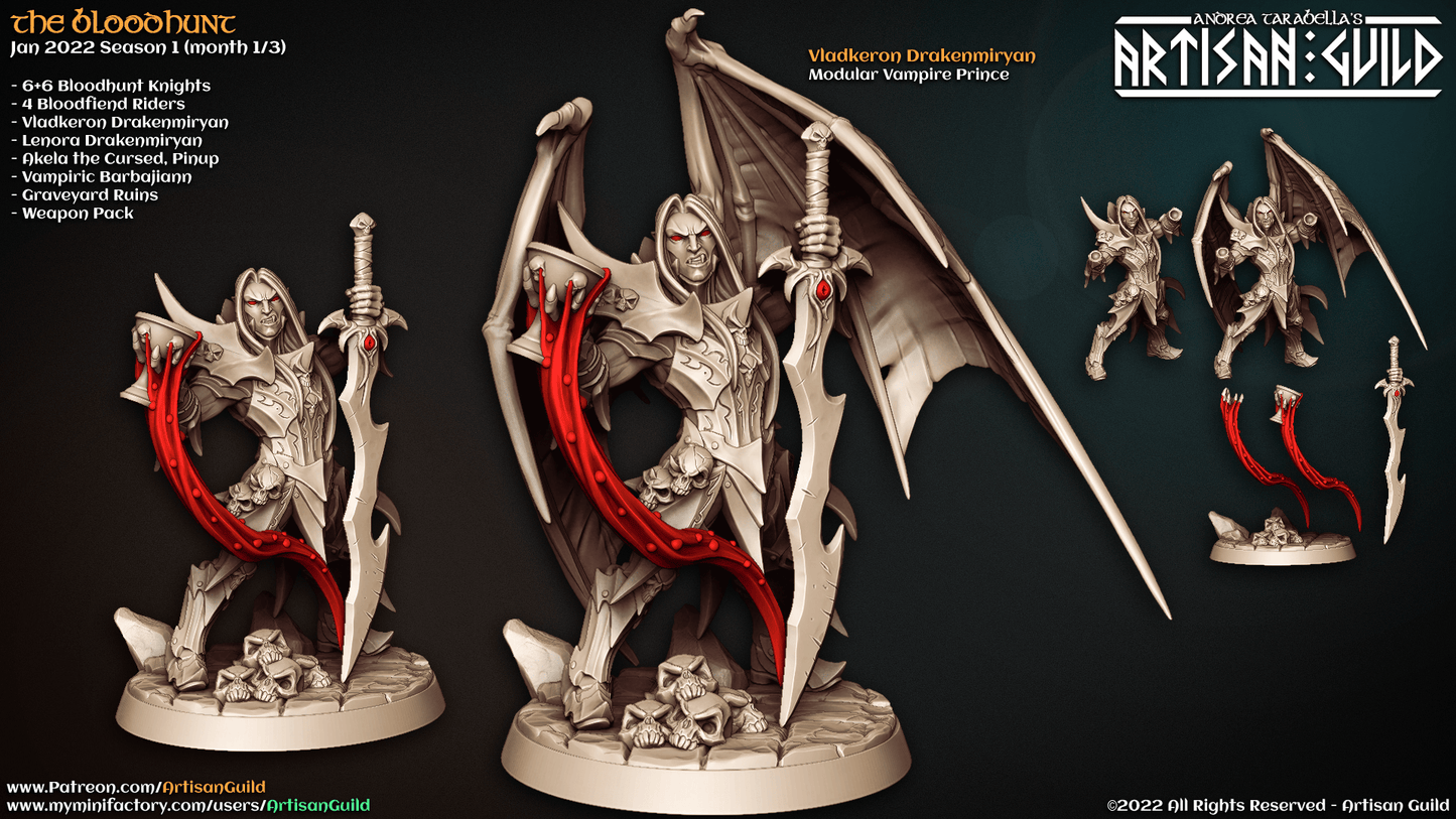 3D Printed Artisan Guild Vladkeron Drakenmiryan The Bloodhunt 28mm 32mm - 3D Printing Boss 