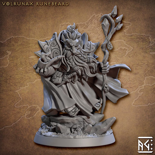 3D Printed Artisan Guild Volrunax Runebeard - The Guildmaster Arcanists Guild 28mm 32mm - 3D Printing Boss 