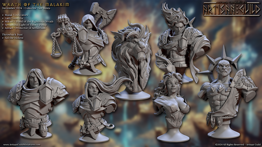 3D Printed Artisan Guild Wrath of the Malakim Bust Set 28mm 32mm - 3D Printing Boss 