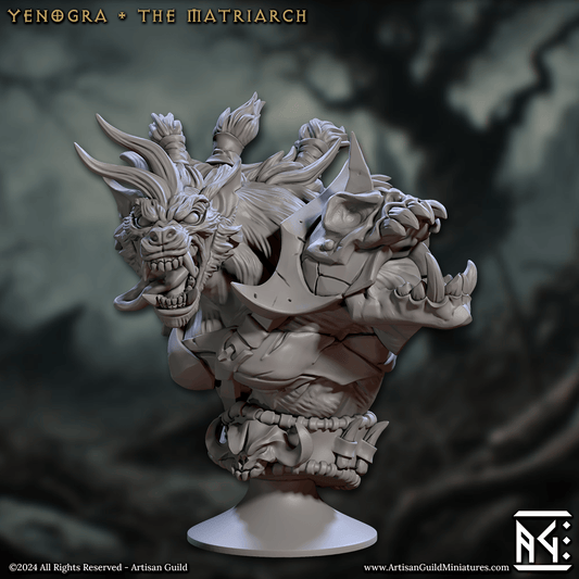 3D Printed Artisan Guild Yenogra Bust 28mm 32mm - 3D Printing Boss 