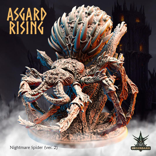 3D Printed Asgard Nightmare Spider Version 2 28 32 mm Wargaming DnD - 3D Printing Boss 