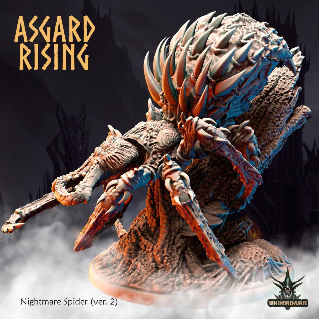 3D Printed Asgard Nightmare Spider Version 2 28 32 mm Wargaming DnD - 3D Printing Boss 