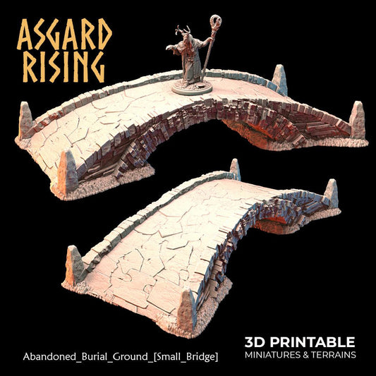 3D Printed Asgard Rising Abandoned Burial Ground Small Brdge 28 32 mm Wargaming DnD - 3D Printing Boss 