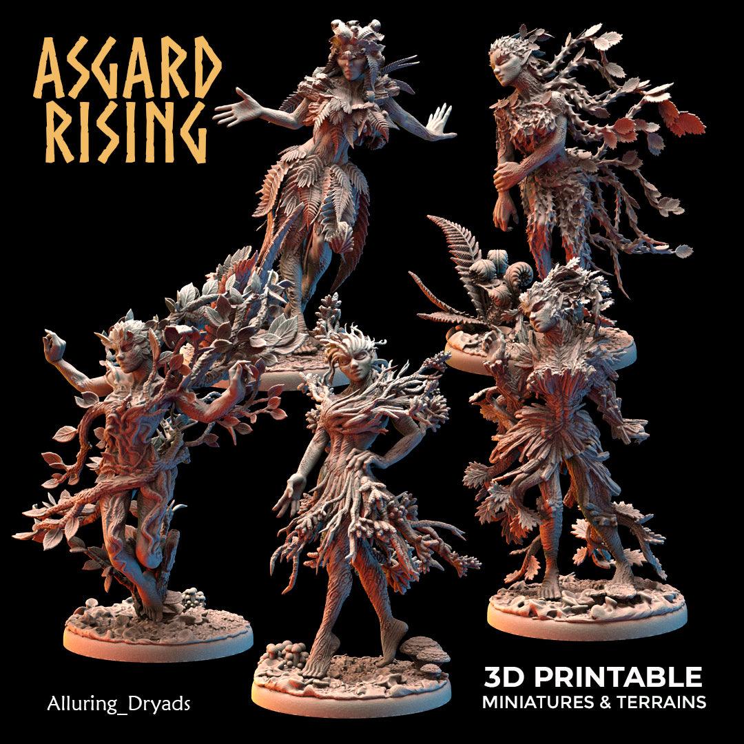 3D Printed Asgard Rising Alluring Dryads 28 32 mm Wargaming DnD - 3D Printing Boss 