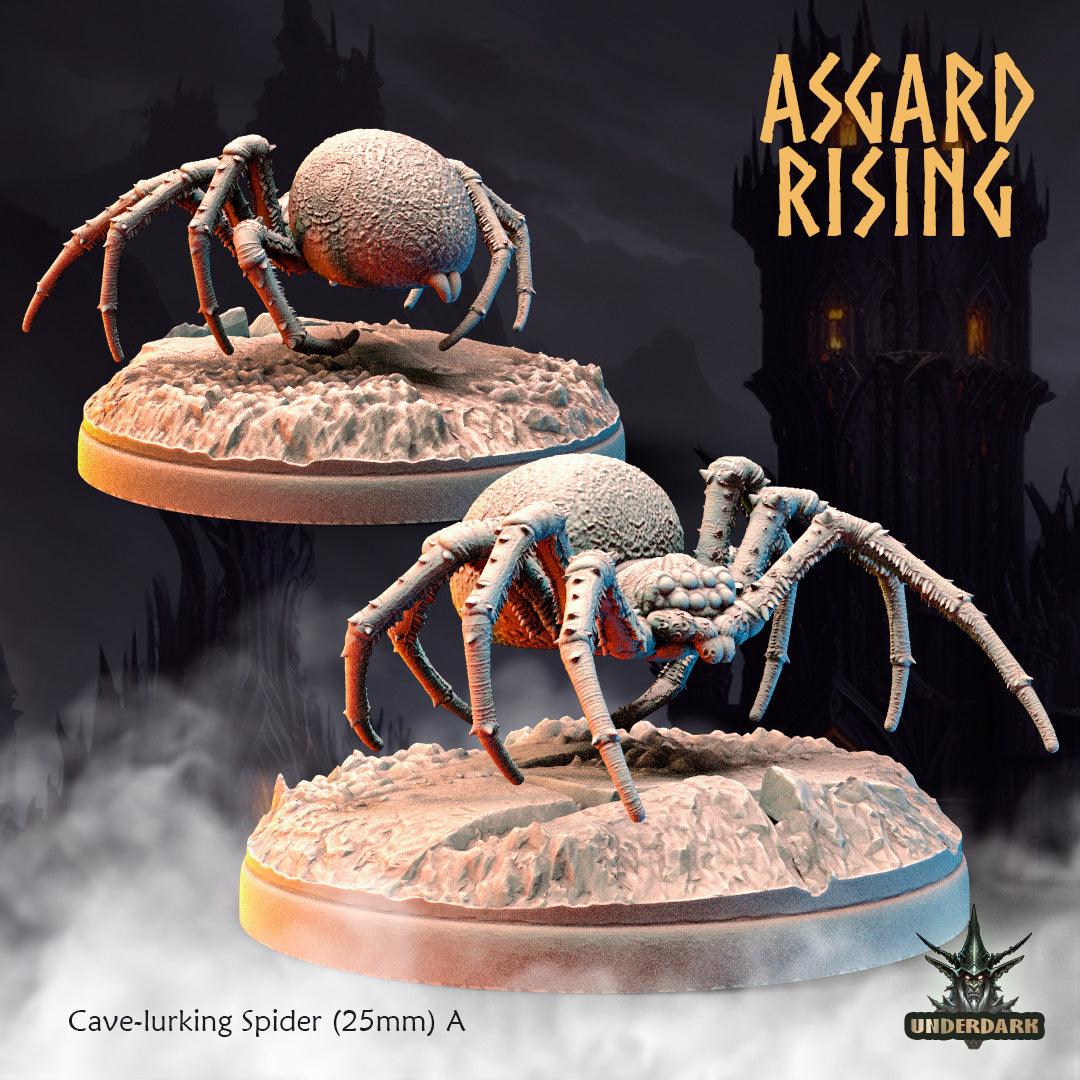 3D Printed Asgard Rising Cave-Lurking Spiders Set 1 28 32 mm Wargaming DnD - 3D Printing Boss 