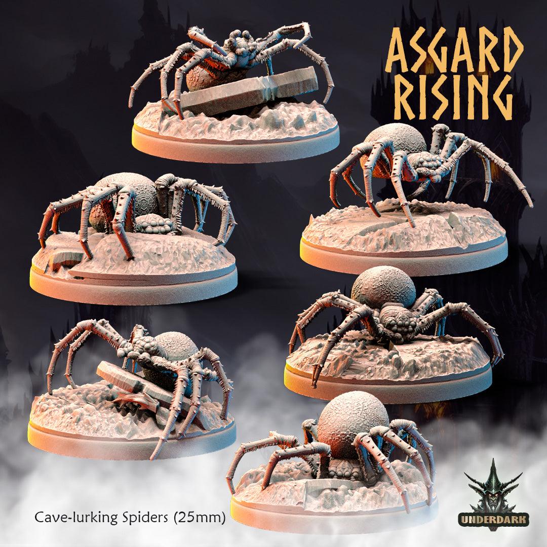3D Printed Asgard Rising Cave-Lurking Spiders Set 1 28 32 mm Wargaming DnD - 3D Printing Boss 
