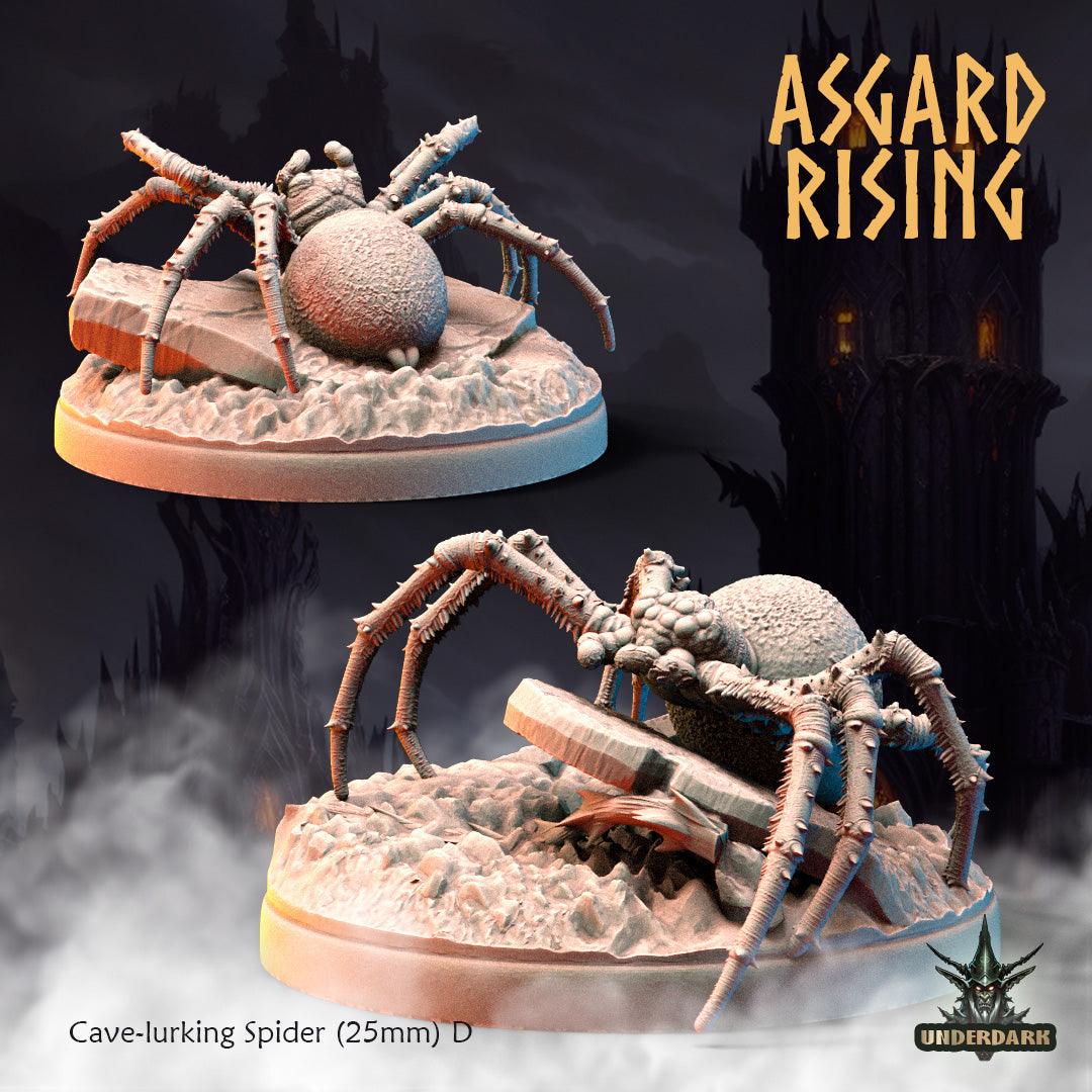 3D Printed Asgard Rising Cave-Lurking Spiders Set 1 28 32 mm Wargaming DnD - 3D Printing Boss 