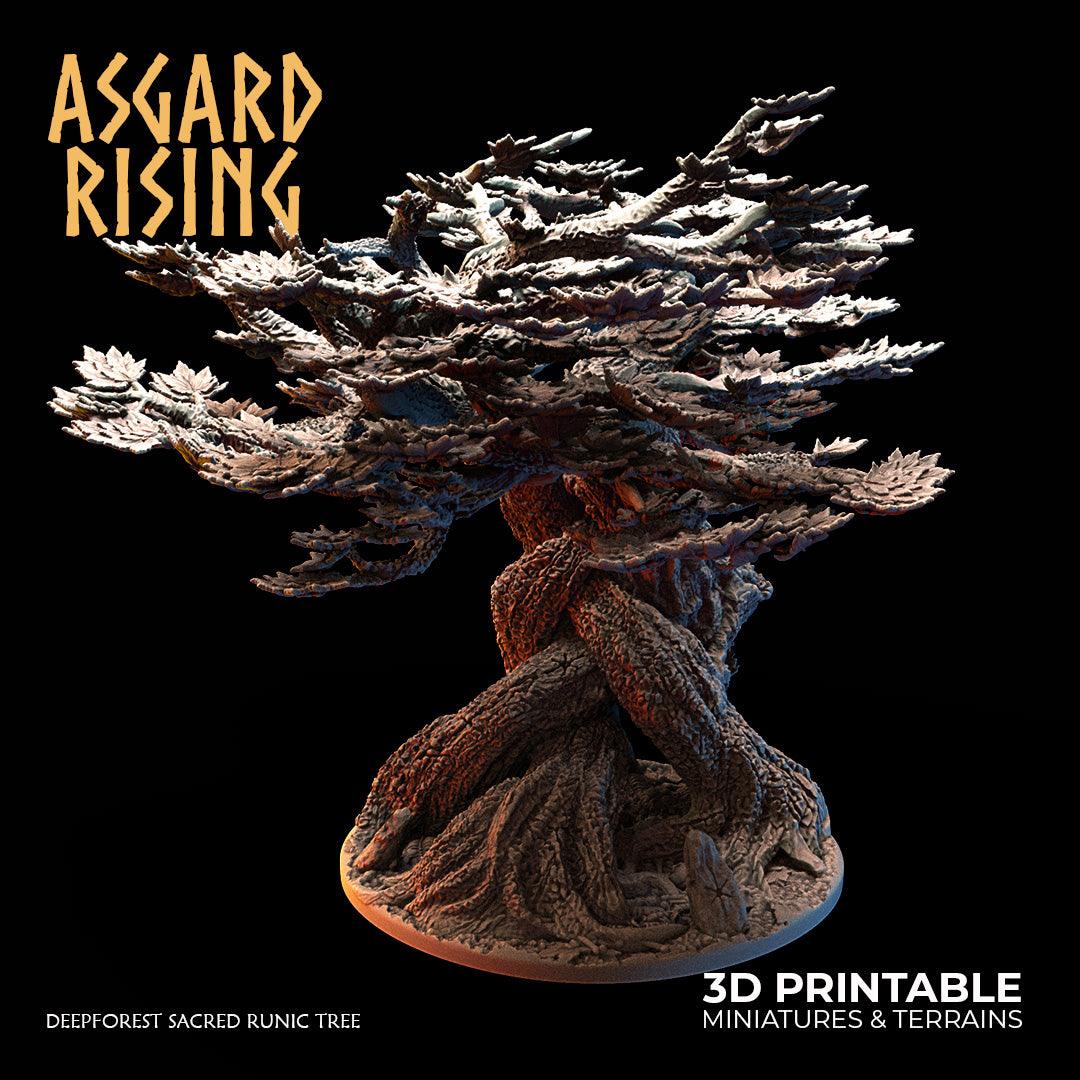 3D Printed Asgard Rising Deepforest Ritual Circles & Sacred Runic Tree - 28 32mm Wargaming DnD - 3D Printing Boss 