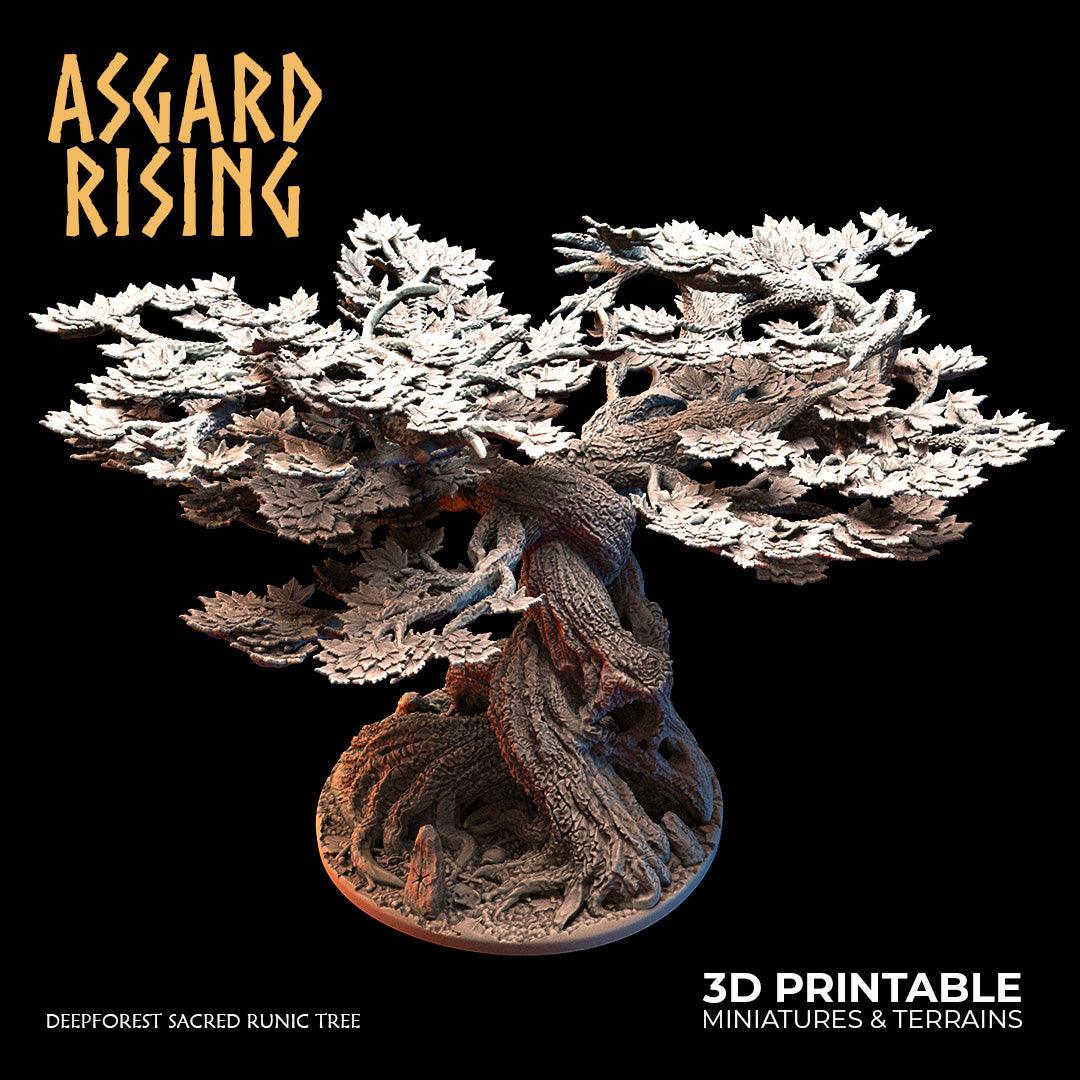 3D Printed Asgard Rising Deepforest Ritual Circles & Sacred Runic Tree - 28 32mm Wargaming DnD - 3D Printing Boss 