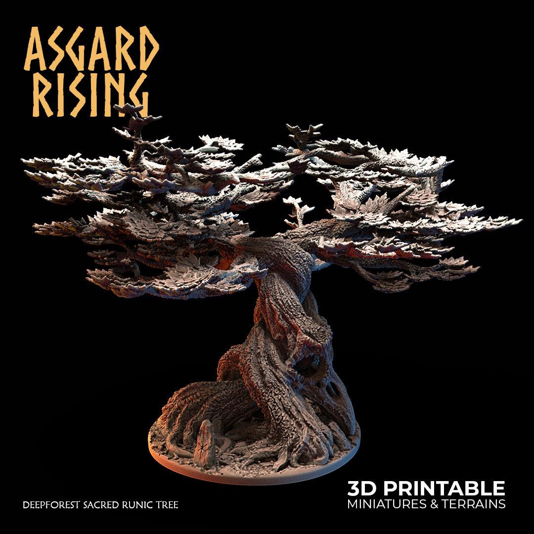 3D Printed Asgard Rising Deepforest Ritual Circles & Sacred Runic Tree - 28 32mm Wargaming DnD - 3D Printing Boss 
