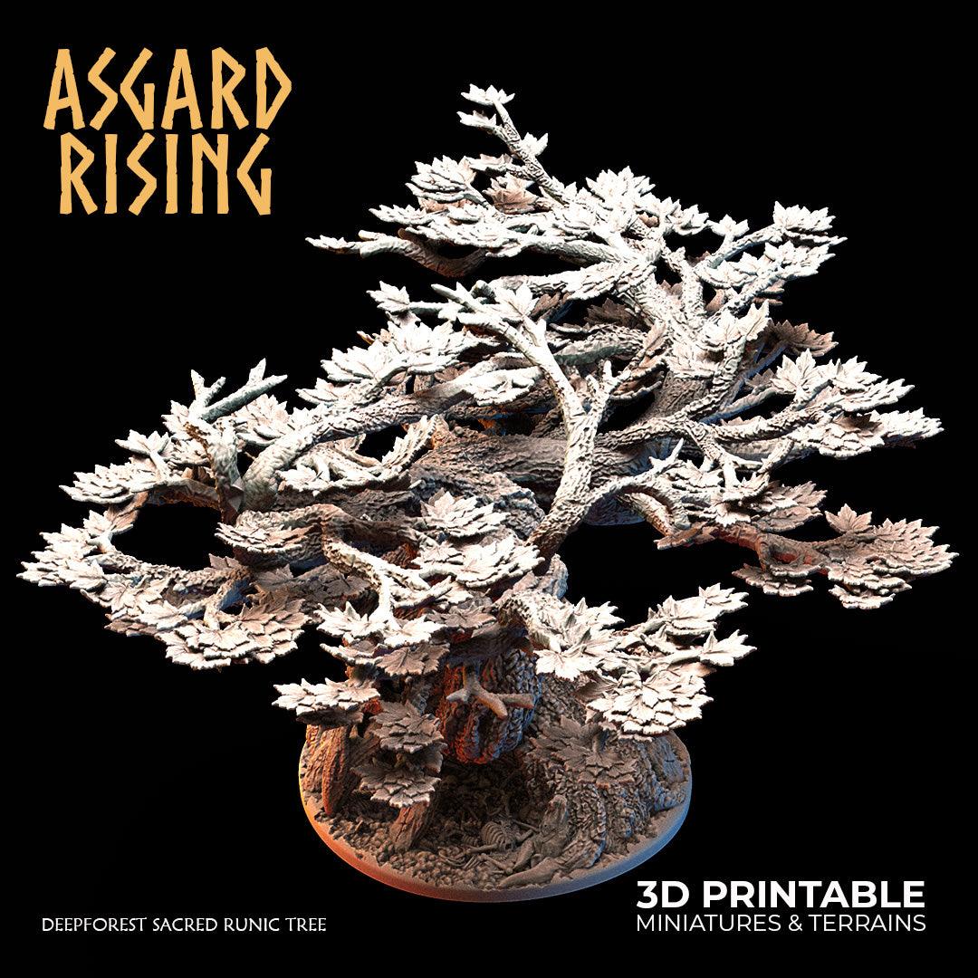 3D Printed Asgard Rising Deepforest Ritual Circles & Sacred Runic Tree - 28 32mm Wargaming DnD - 3D Printing Boss 