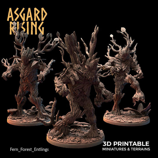 3D Printed Asgard Rising Fern Forest Entlings 28 32 mm Wargaming DnD - 3D Printing Boss 