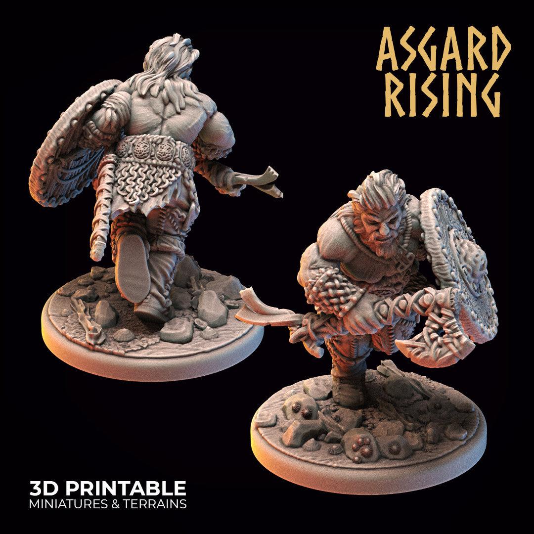 3D Printed Asgard Rising Midgard Viking Shieldman Set 28 32 mm Wargaming DnD - 3D Printing Boss 