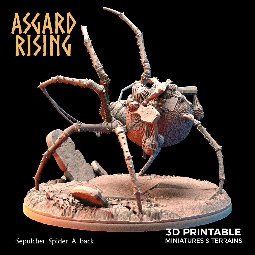 3D Printed Asgard Rising Sepulcher Spiders 28 32 mm Wargaming DnD - 3D Printing Boss 