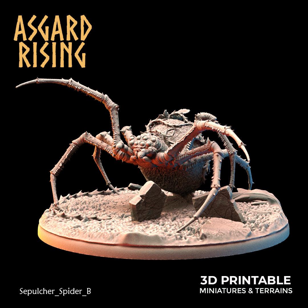 3D Printed Asgard Rising Sepulcher Spiders 28 32 mm Wargaming DnD - 3D Printing Boss 